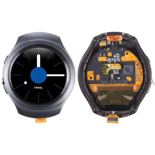LCD-Bildschirm-Digitalisierer mit Rahmen Samsung Galaxy Gear S2 SM-R720 (Schwarz)