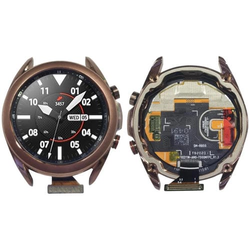 LCD-Bildschirm-Digitalisierer mit Rahmen Samsung Galaxy Watch 3 SM-R850/R855 (Gold)