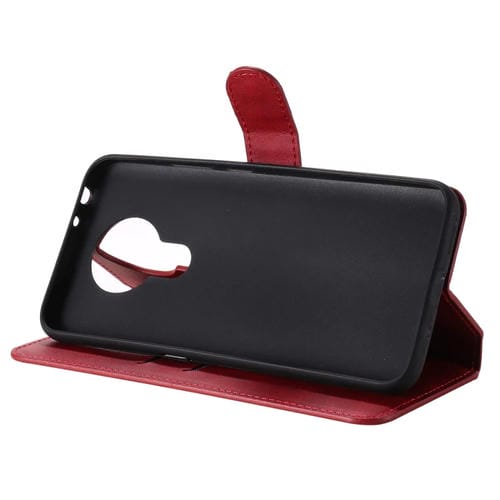 Para Nokia 3.4 / 7.3 Classic Calf Texture PU + TPU Funda de cuero con tapa horizontal, con soporte, ranuras para tarjetas y billetera (rojo)
