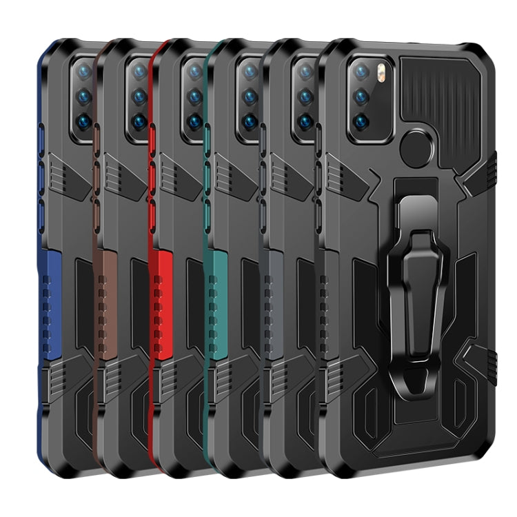 Para Infinix Note7 Lite / Hot 9 Máquina Armor Warrior Aftersproof PC + TPU Funda protectora (café)
