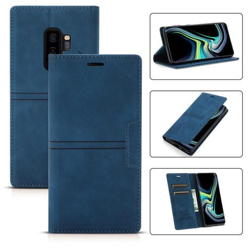 Funda para Samsung Galaxy S9 + Dream Magnético Business Horizontal Flip Pu Cuero con Soporte y Ranura para Tarjeta y Billetera (Azul)