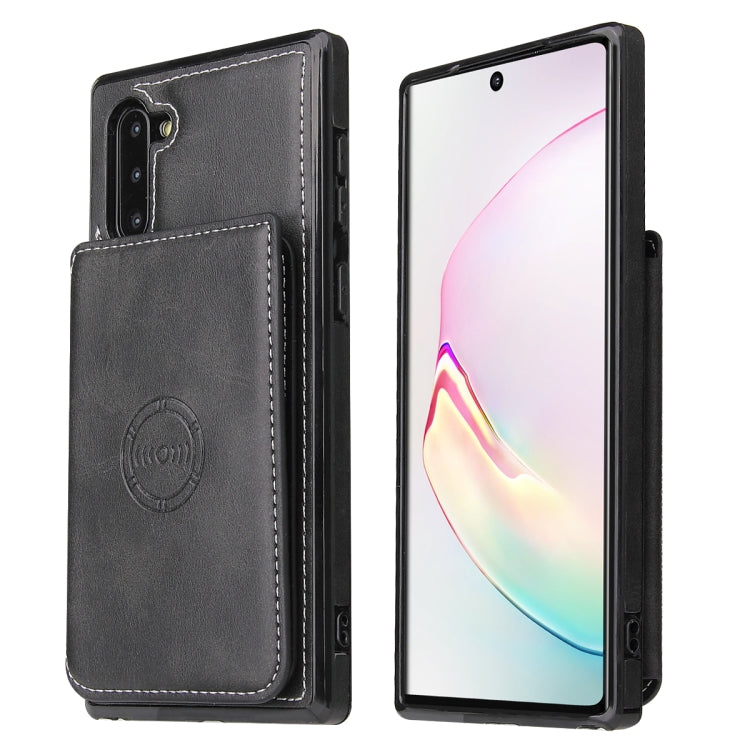 Bolsa de Tarjeta para Samsung Galaxy Note10 Becerro Magnética Pu (Negro)