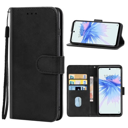 Funda Telefónica de Cuero ZTE Libero 5G Ii Protección (Negro)