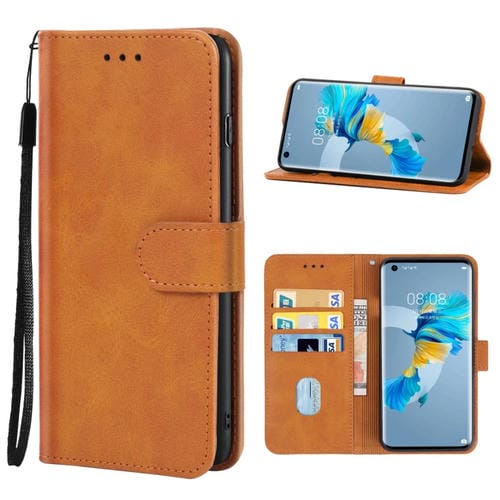 Funda Telefónica de Cuero para Huawei Mate 40E 4G (Brown)