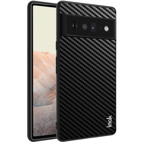 Para Google Pixel 6 Pro Imak LX-5 serie PC + Funda TPU con protector de pantalla (textura de fibra de carbono)