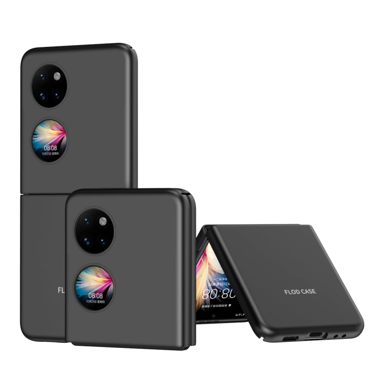 Para Huawei P50 Pocket Skin siente FRUSTED FLOTPLATED PHONE CASE (NEGRO)