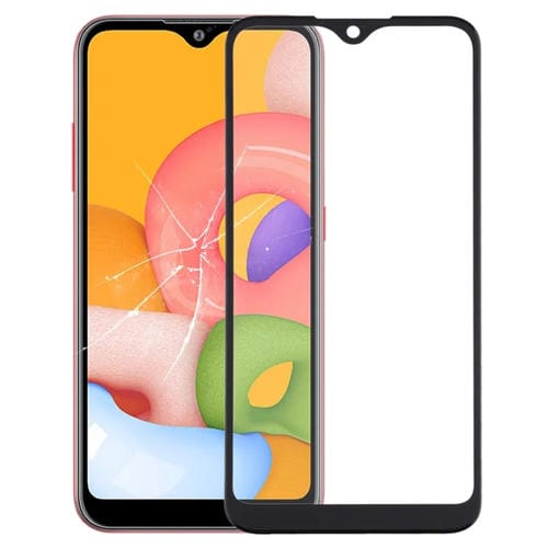 Schermo Frontale Samsung Galaxy A21 Lente Vetro Esterno con Adesivo OCA Trasparente