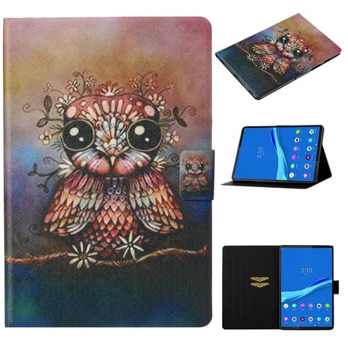 Funda para Tablet Samsung Galaxy Tab A8 10.5 (2021) Cuero con Textura Voltaje y Patrón Owl
