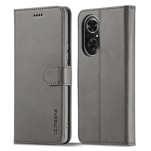 Funda de Cuero para Honor 50 SE Lc.Imeekee con Textura (Gris)