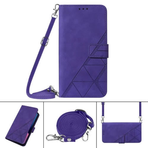 Funda de Cuero en Relieve 3D para Nokia 1.4 (Púrpura)