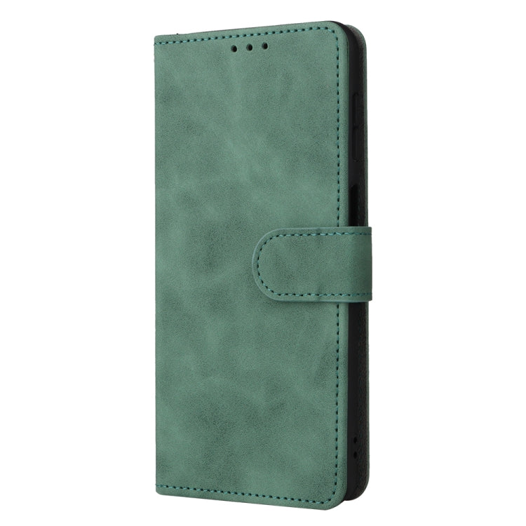 Para Samsung Galaxy M23 5G piel siente la caja del teléfono de cuero con flip magnético (verde)