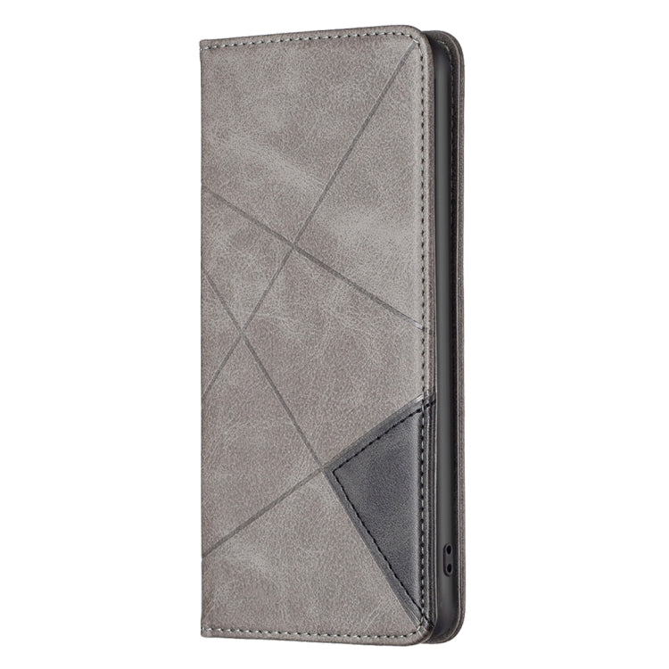 Para infinix cero x estuche de teléfono de cuero magnético invisible neo prismático (gris)