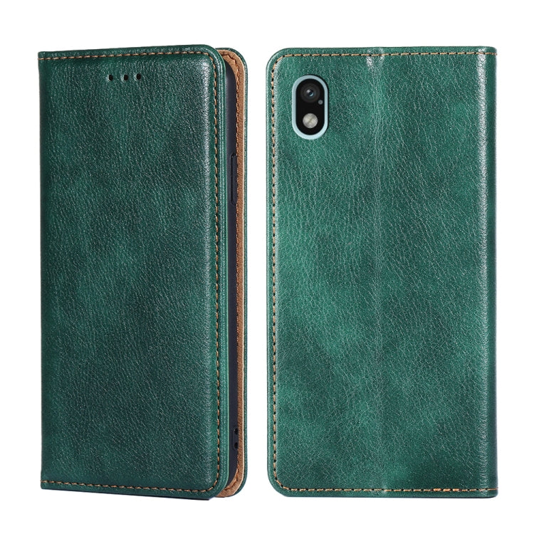 Para Sony Xperia Ace III Oil Gloom Color sĂłlido Flip Flip Cuero Caja (verde)