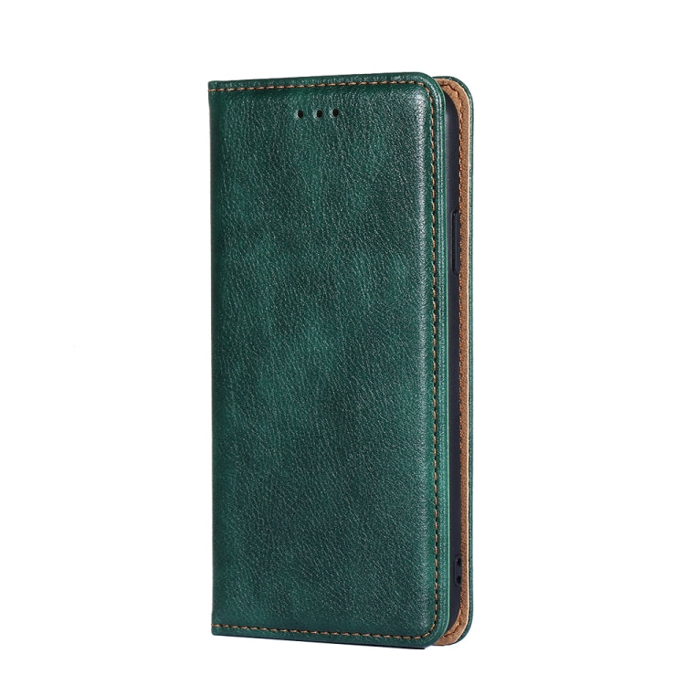 Para Sony Xperia Ace III Oil Gloom Color sĂłlido Flip Flip Cuero Caja (verde)