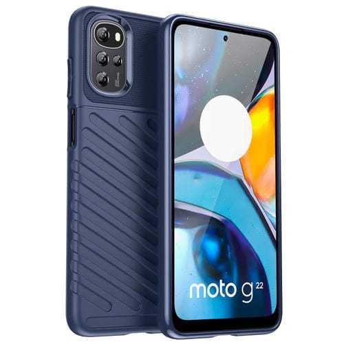 Para Motorola Moto E32 Thunderbolt Shock -Protective TPU TPU Case de teléfono suave (azul)