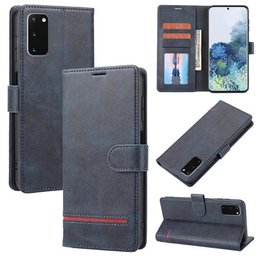 Para Samsung Galaxy S20 Classic Wallet Flip Leather Case (azul)