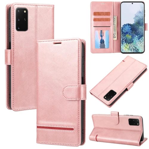 Para Samsung Galaxy S20+ Classic Wallet Flip Leather Case (rosa)