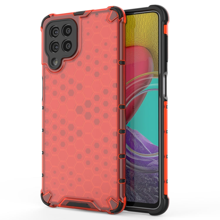 Para Samsung Galaxy M53 5G Amplia Honeycomb PC + TPU Telephip (rojo)