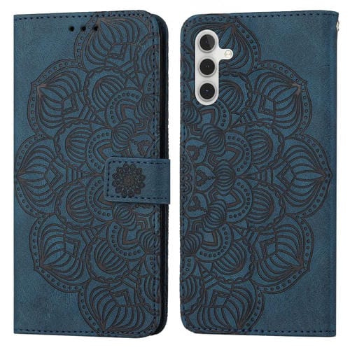 Para Samsung Galaxy A13 5G Mandala Flip Flip Leather Case (azul)
