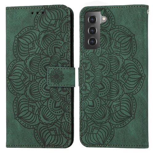 Para Samsung Galaxy S21+ 5G Mandala Flip Flip Leather Case (verde)