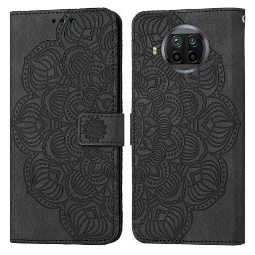 Para Xiaomi Mi 10t Lite Mandala Flip Flip Leather Case (negro)