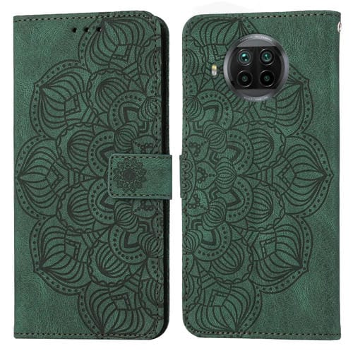 Para Xiaomi Mi 10t Lite Mandala Flip Flip Leather Case (verde)