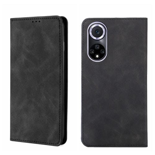 Funda Huawei Nova 9 Skin Feel Magnética Flip Horizontal de Piel (Negro)