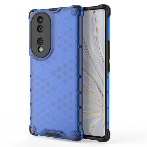 Para el honor 70 5G Case de teléfono de Honeycomb (azul)