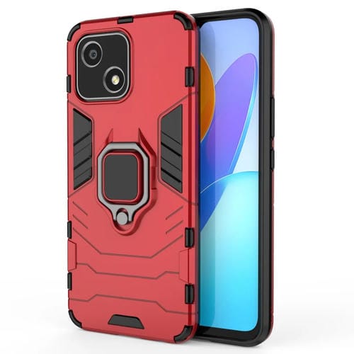 Para Honor Play 30 Case de teléfono protector PC + TPU con soporte de anillo magnético (rojo)
