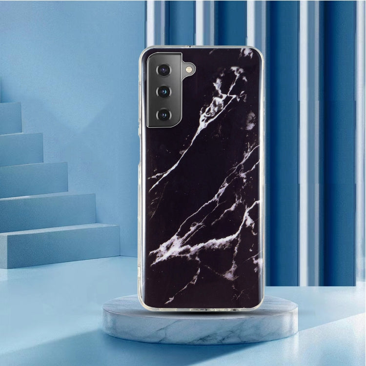 Para Samsung Galaxy S21 5G IMD Marble Pattern TPU Phone Case (Negro)
