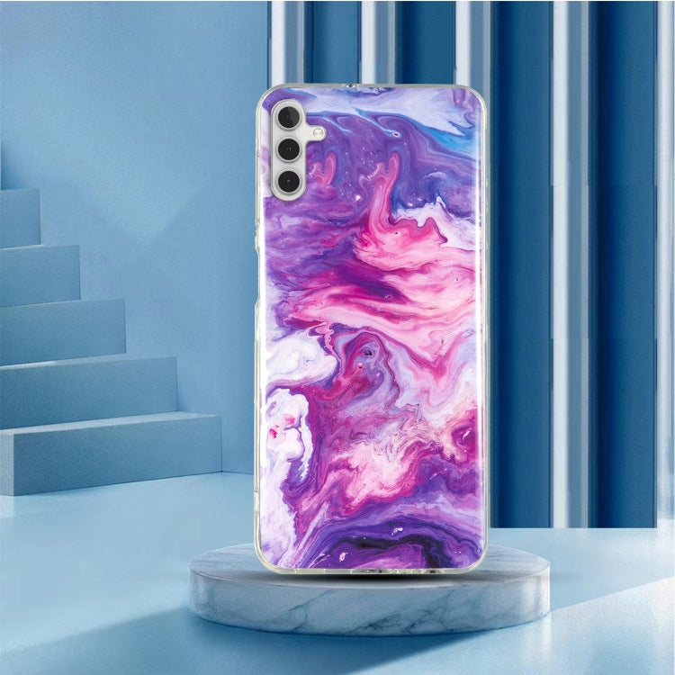 Para Samsung Galaxy A13 5G IMD Marble Pattern TPU Phone Case (Rojo)