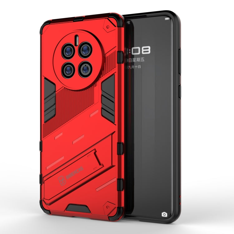 Funda 2 en 1 Huawei Mate 50 Punk Armor PC + TPU a Prueba de Golpes con Soporte Invisible (Rojo)