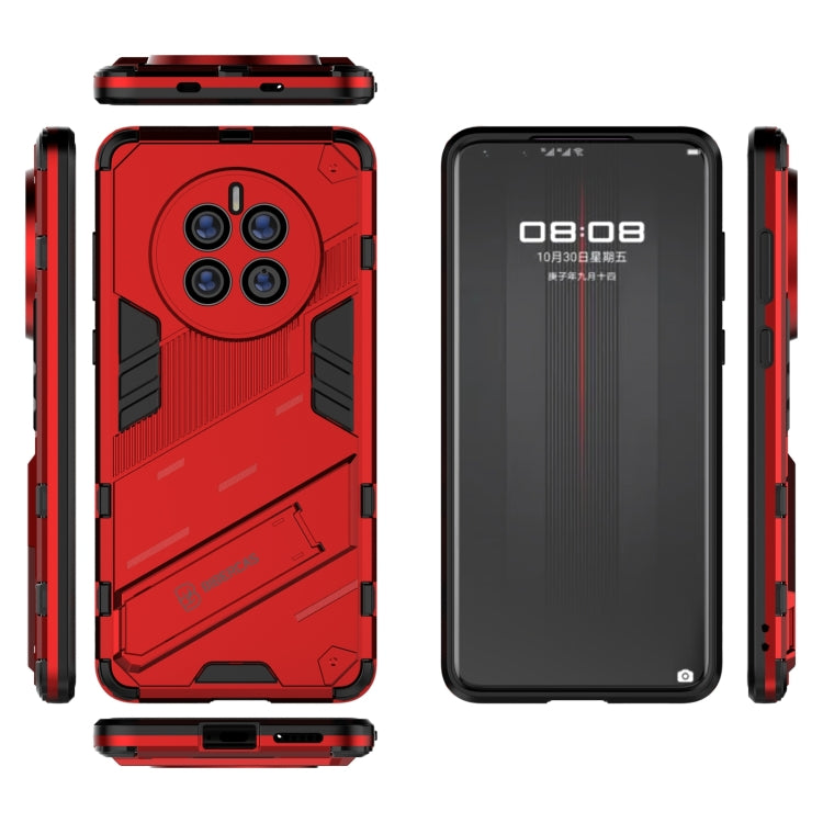 Funda 2 en 1 Huawei Mate 50 Punk Armor PC + TPU a Prueba de Golpes con Soporte Invisible (Rojo)