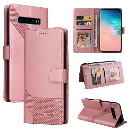 Funda para Samsung Galaxy S10 Gq Utrobe Skin Feel Magnética de Cuero (Oro Rosa)
