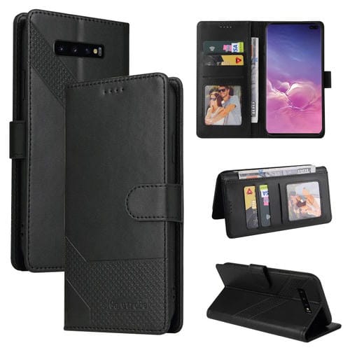 Funda para Samsung Galaxy S10+ Gq Utrobe Skin Feel Magnética de Cuero (Negro)