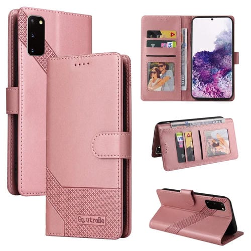 Funda Magnética de Cuero para Teléfono Samsung Galaxy S20 Gq Utrobe Skin Feel (Oro Rosa)