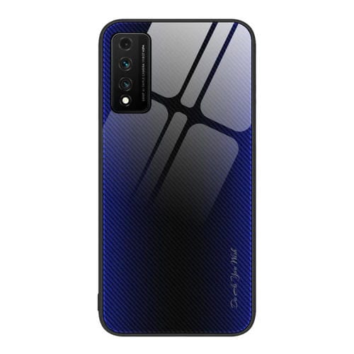 Para Huawei Nzone S7 Pro 5G Textura Gradient Glass TPU Phone Case (Azul oscuro)