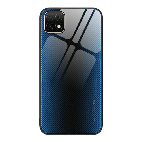 Para Huawei Enjoy 20 5G Textura Gradient Glass TPU Phone Case (Azul)