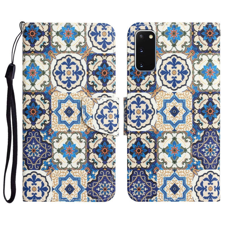 Para Samsung Galaxy S20 Estuche para teléfono de cuero con dibujo coloreado (tótem vintage)