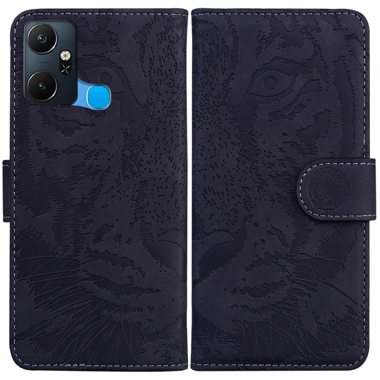 Funda de Cuero con Tapa Horizontal para Infinix Smart 6 Plus Tiger (Negro)