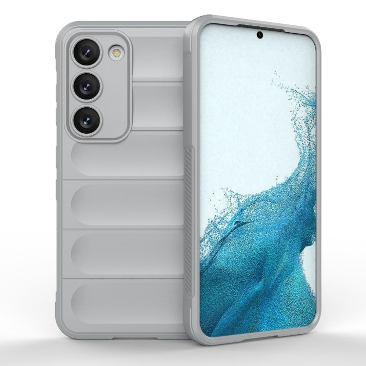 Para Samsung Galaxy S23 5G Magic Shield TPU + Estuche para teléfono de franela (Gris)