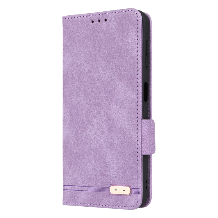 Para Samsung Galaxy A14 5G Funda de cuero con cierre magnético (Púrpura)