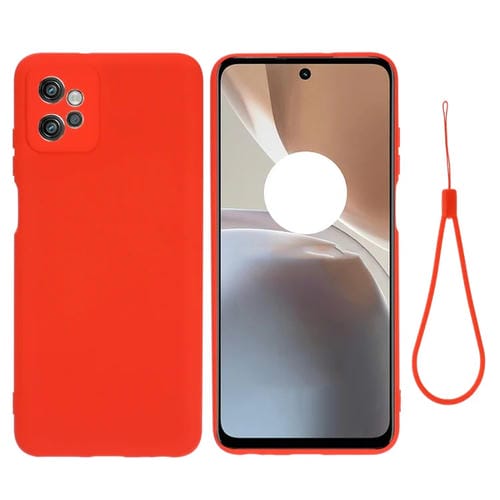 Para Motorola Moto G32 4G Funda protectora de cobertura completa de silicona lĂquida a prueba de caĂdas de color sĂłlido (Rojo)