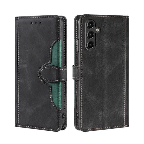 Funda de Teléfono Samsung Galaxy A14 5G Skin Feel Cuero con Hebilla Magnética (Negro)
