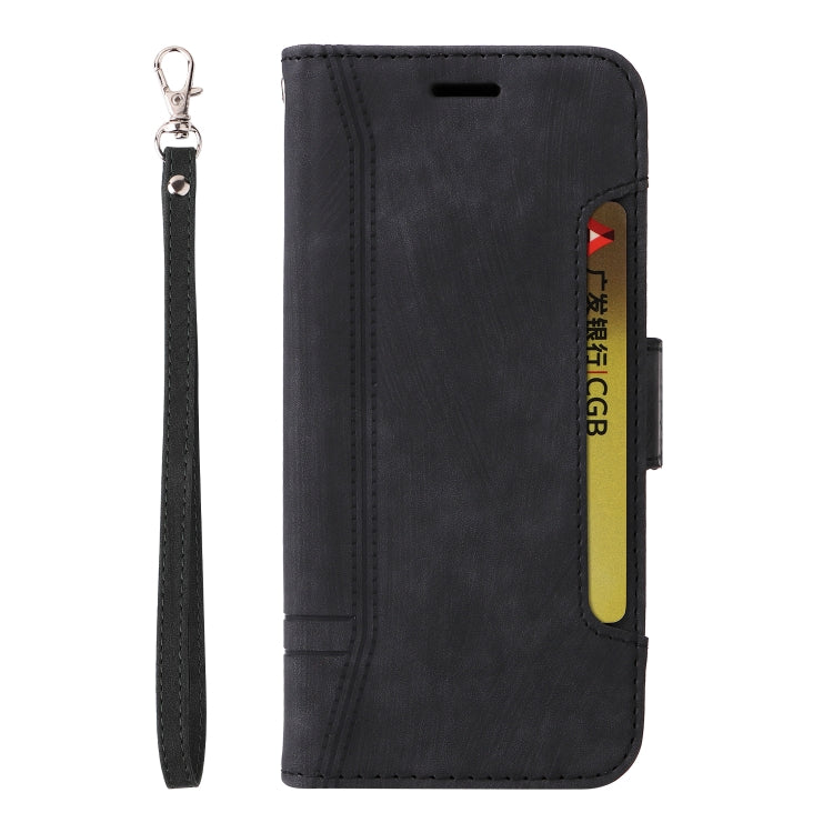 Para Samsung Galaxy A04e BETOPNICE Funda de cuero con hebilla de doble cara (negro)