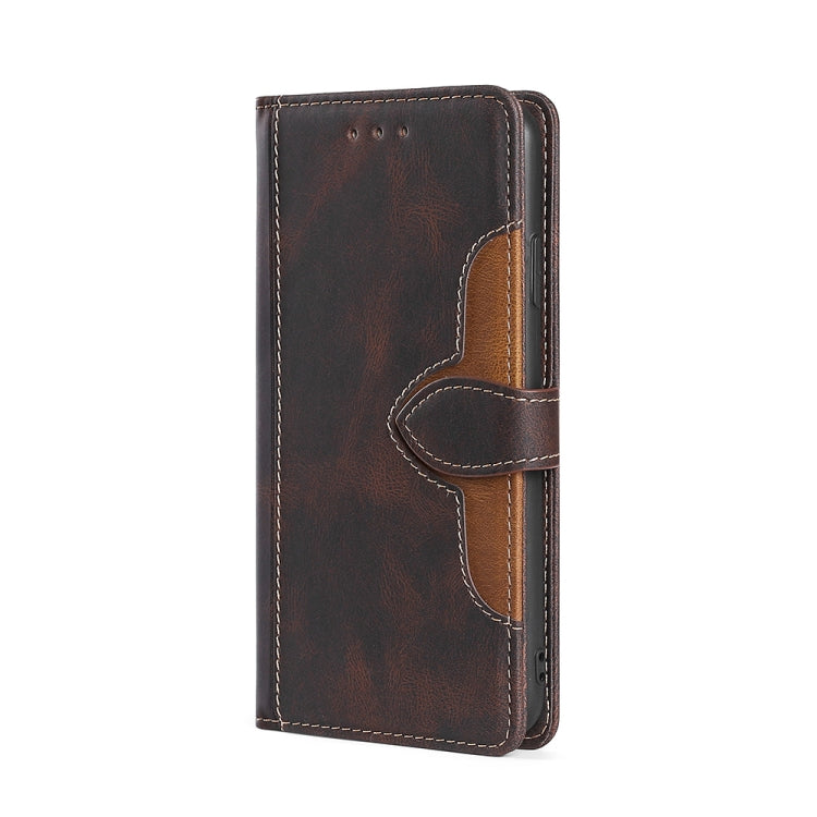 Para Huawei nova 10 SE Skin Feel Funda de teléfono de cuero con hebilla magnética (marrón)
