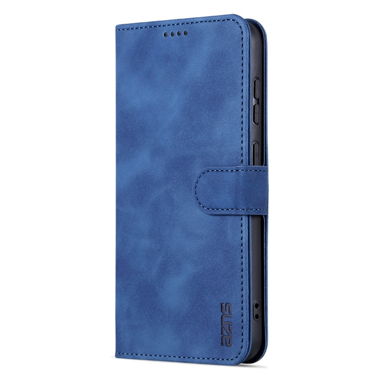 Para Samsung Galaxy S23 5G AZNS Skin Feel Calf Texture Flip Funda de cuero para teléfono (Azul)