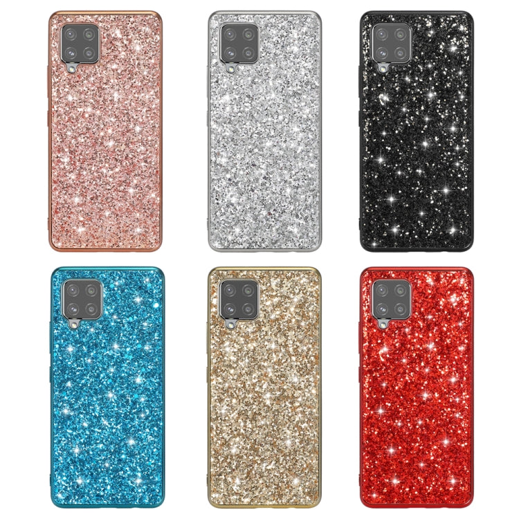Para Samsung Galaxy A12 5G Glitter Powder Funda de teléfono TPU a prueba de golpes (Rojo)