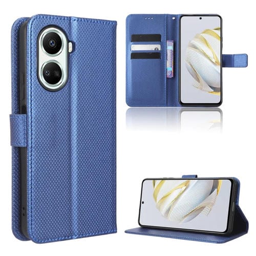 Funda para Huawei Nova 10 Se Caja de Cuero con Textura de Diamante (Azul)