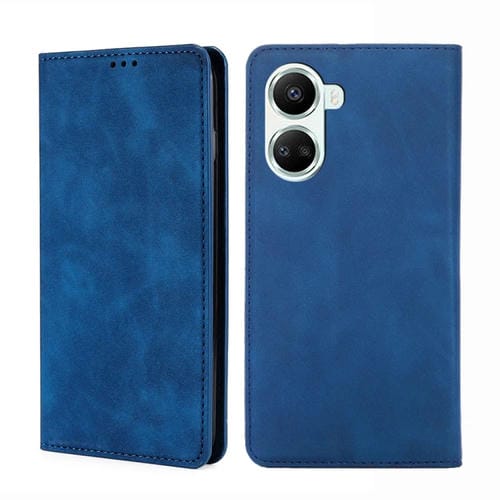 Funda Huawei Nova 10 Se Skin Feel Tapa Horizontal Magnética Cuero (Azul)
